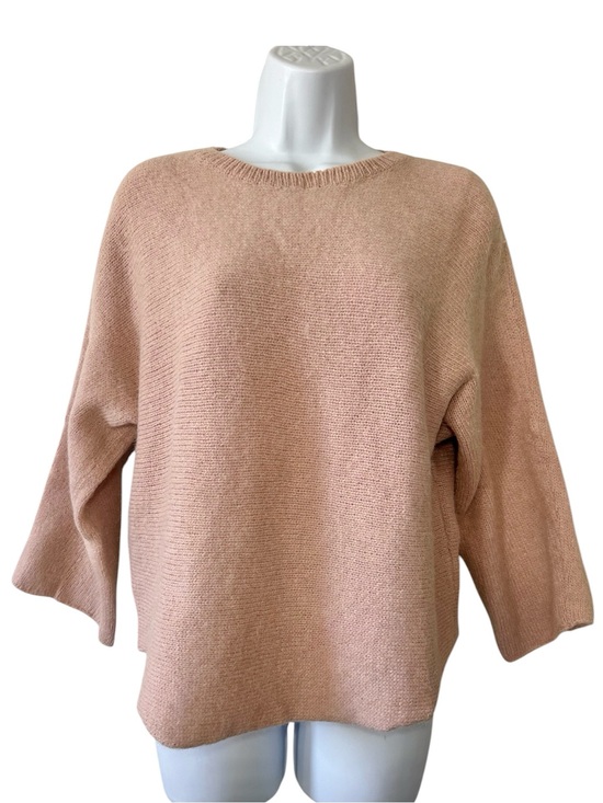Masscob Sweaters - MASSCOB Women’s Pink Baby Alpaca Wool Blend 3/4 Dolman Sleeve Sweater- XS